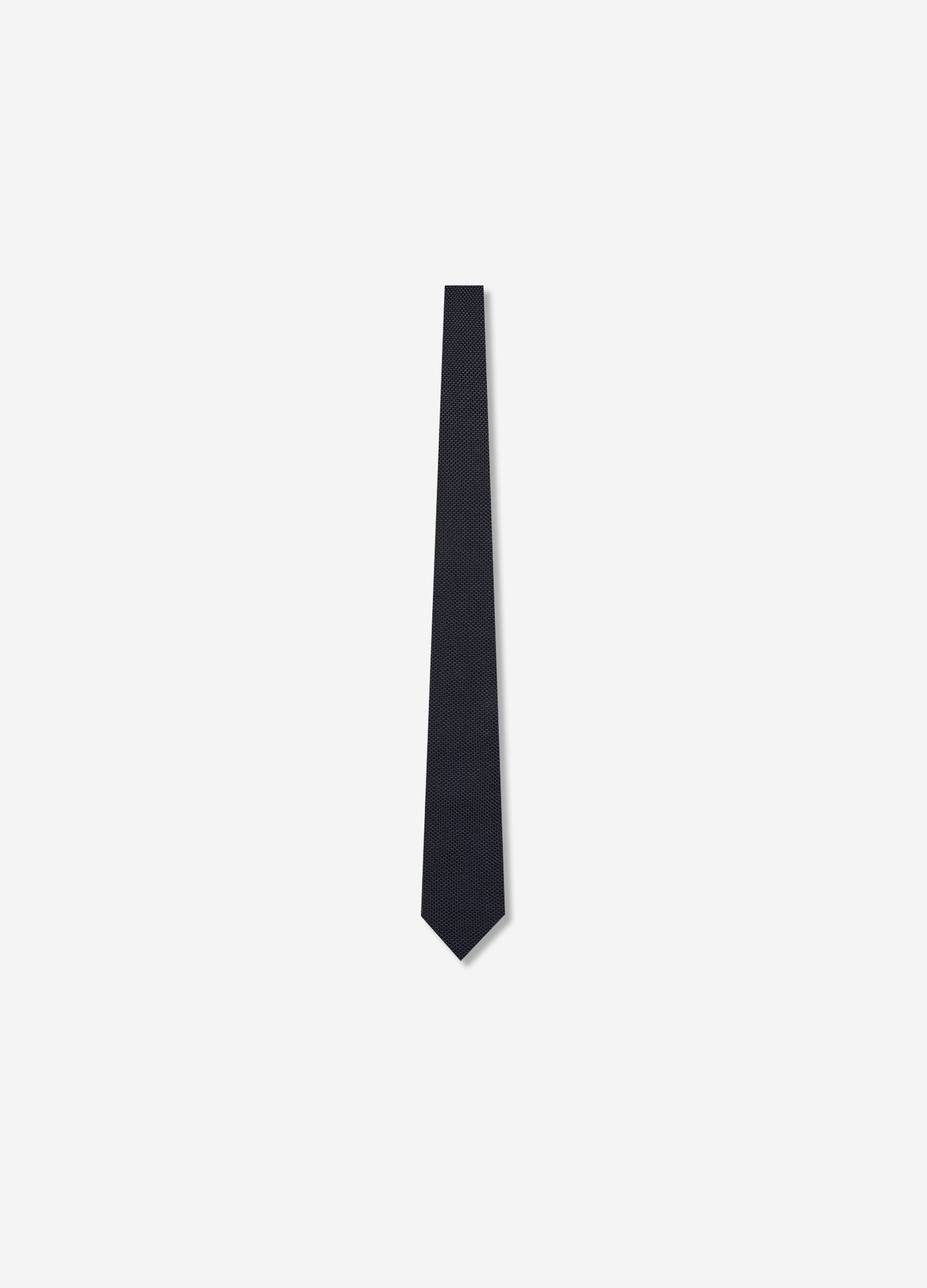 Silk Knitted Tie Navy