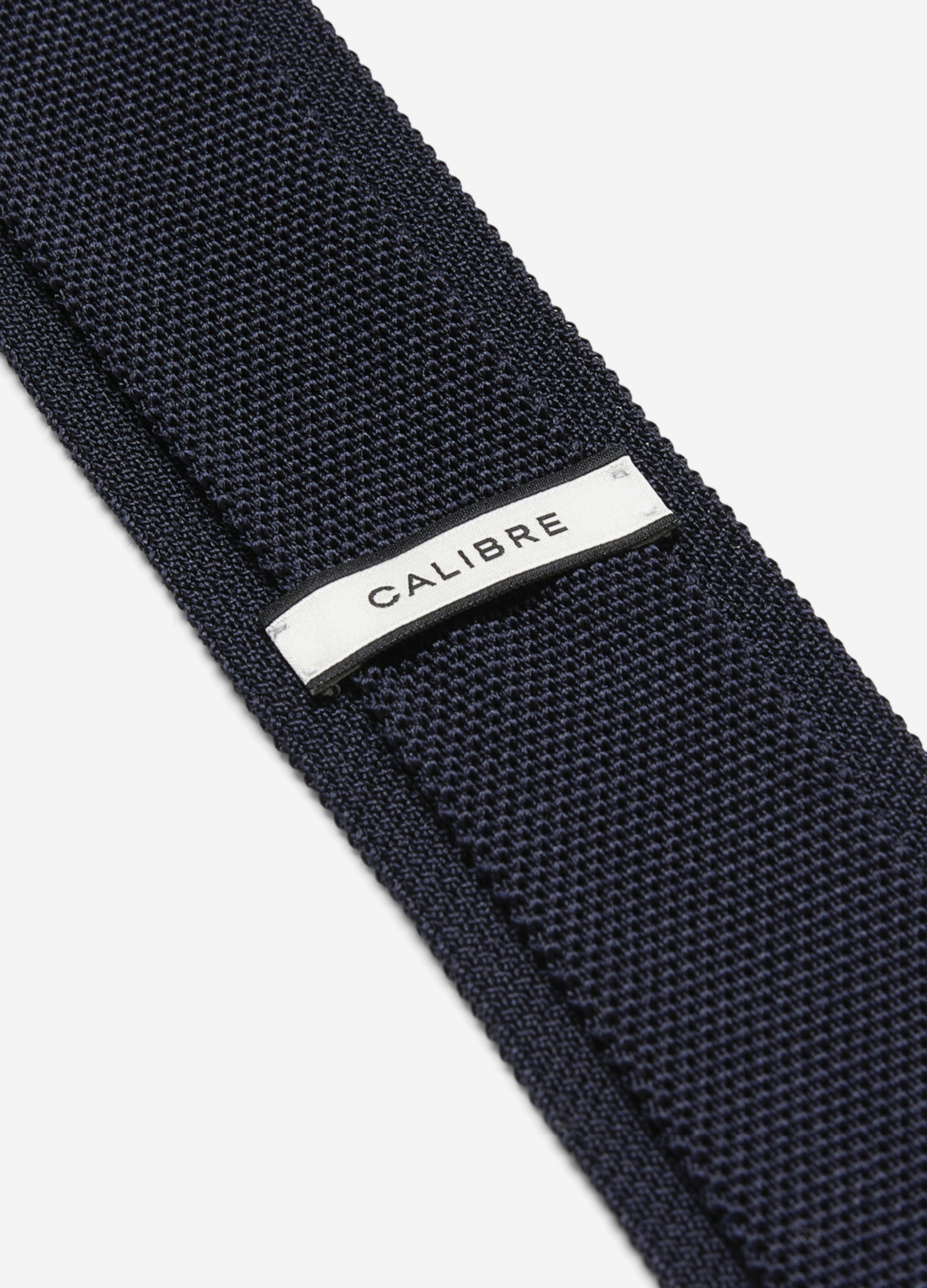 Silk Knitted Tie Navy