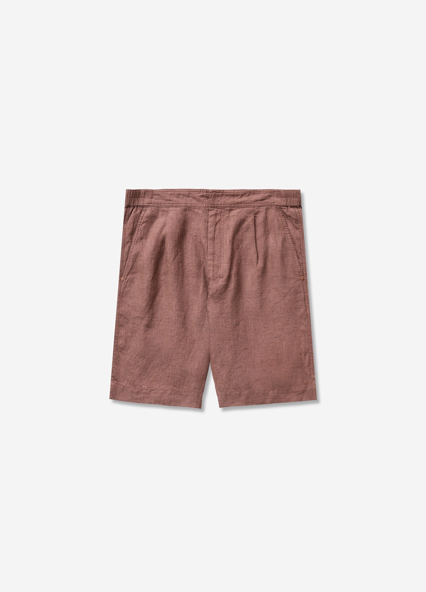Athletic Linen Shorts Terracotta