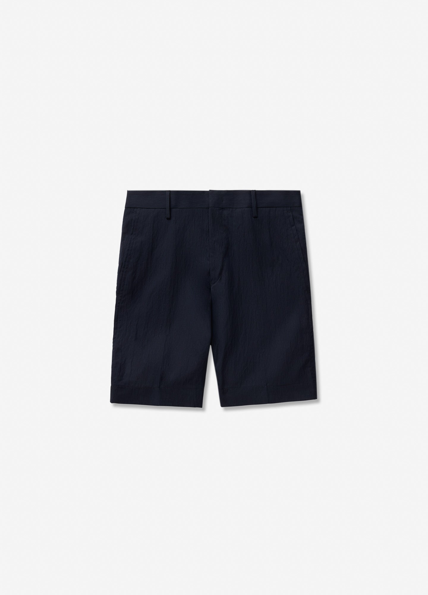 Textured Twill Shorts Navy