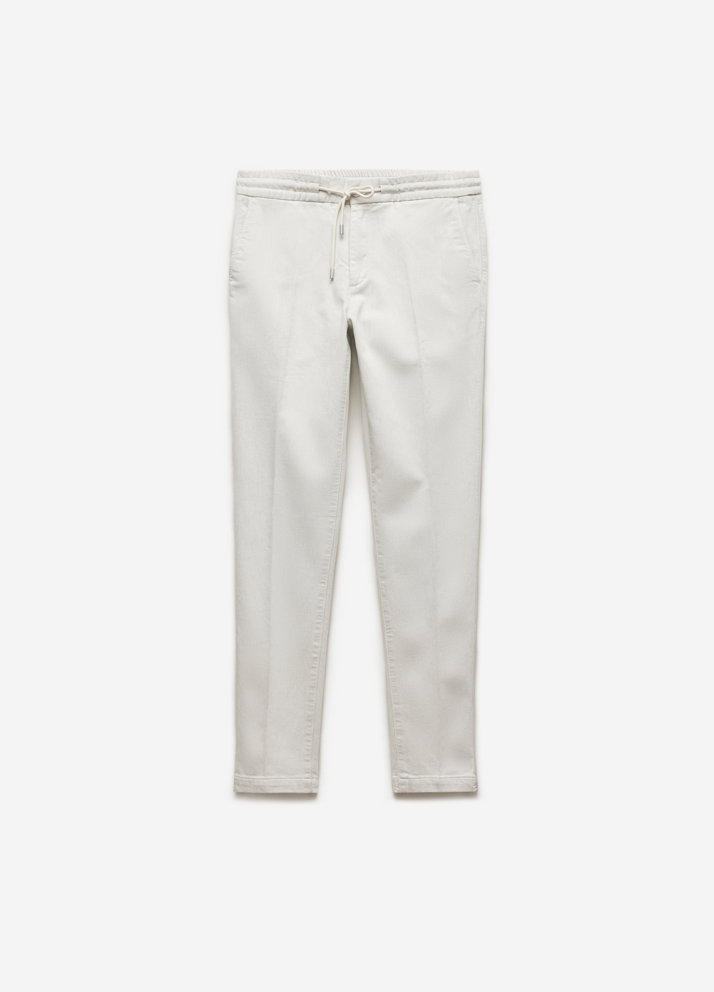 Dobby Denim Drawstring Pants Almond