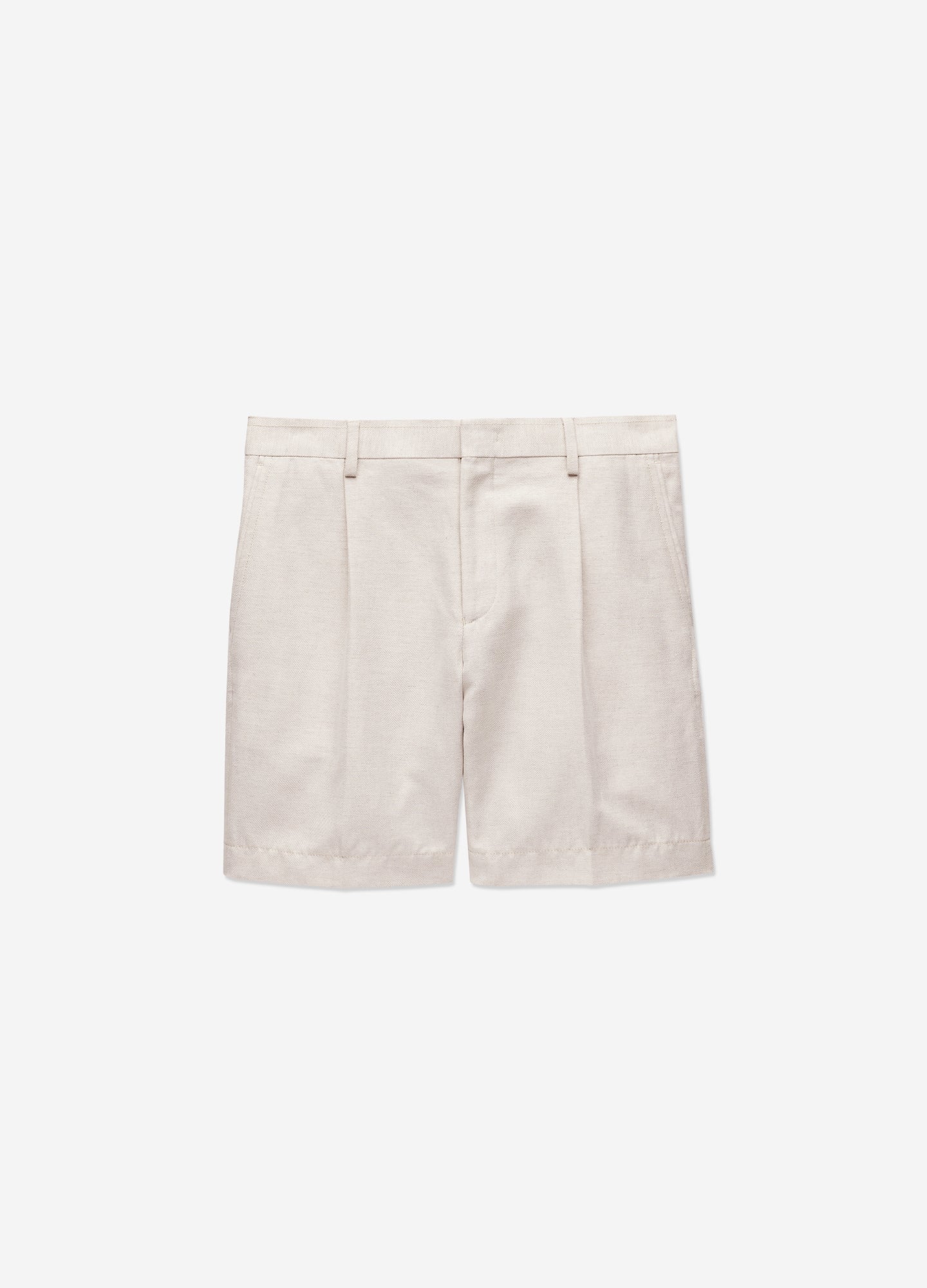 Cotton Twill Shorts Natural