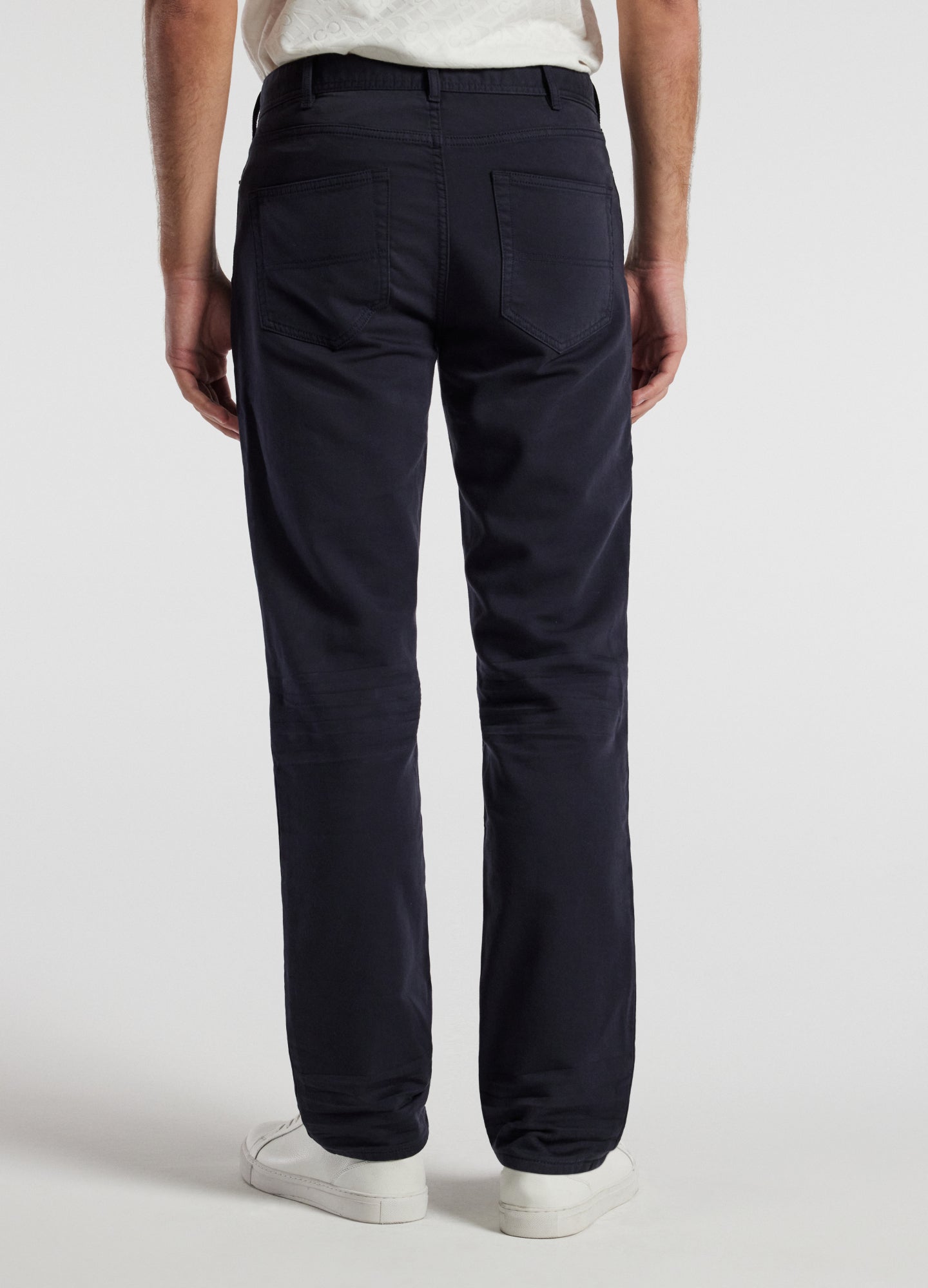 Straight Fit Dobby Denim Jeans Navy