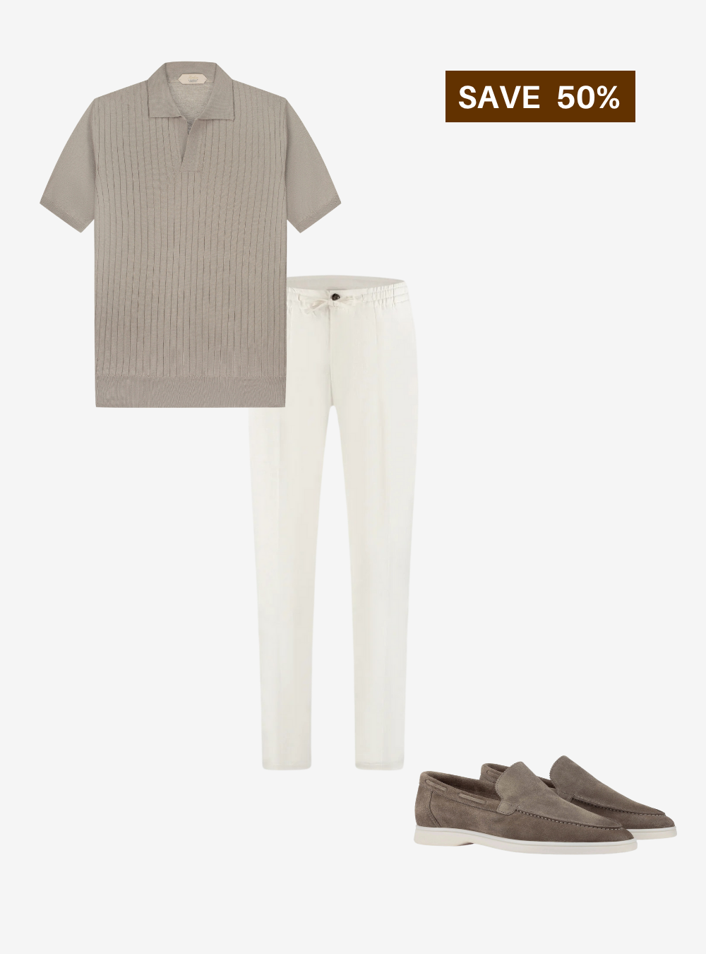 Old Money Official - Polo Combo color talpa - 3 pezzi