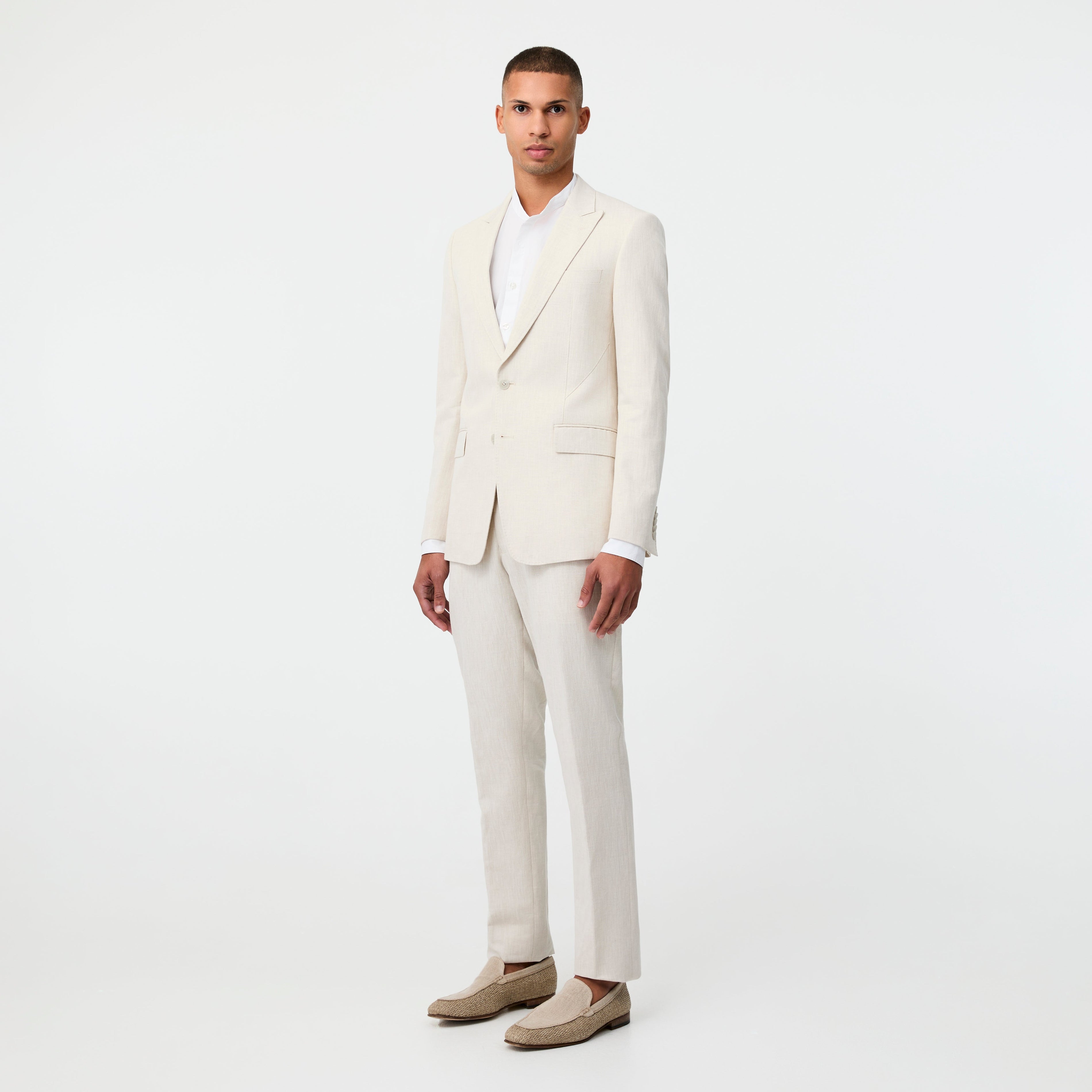 Linen Cotton Sports Coat  Natural