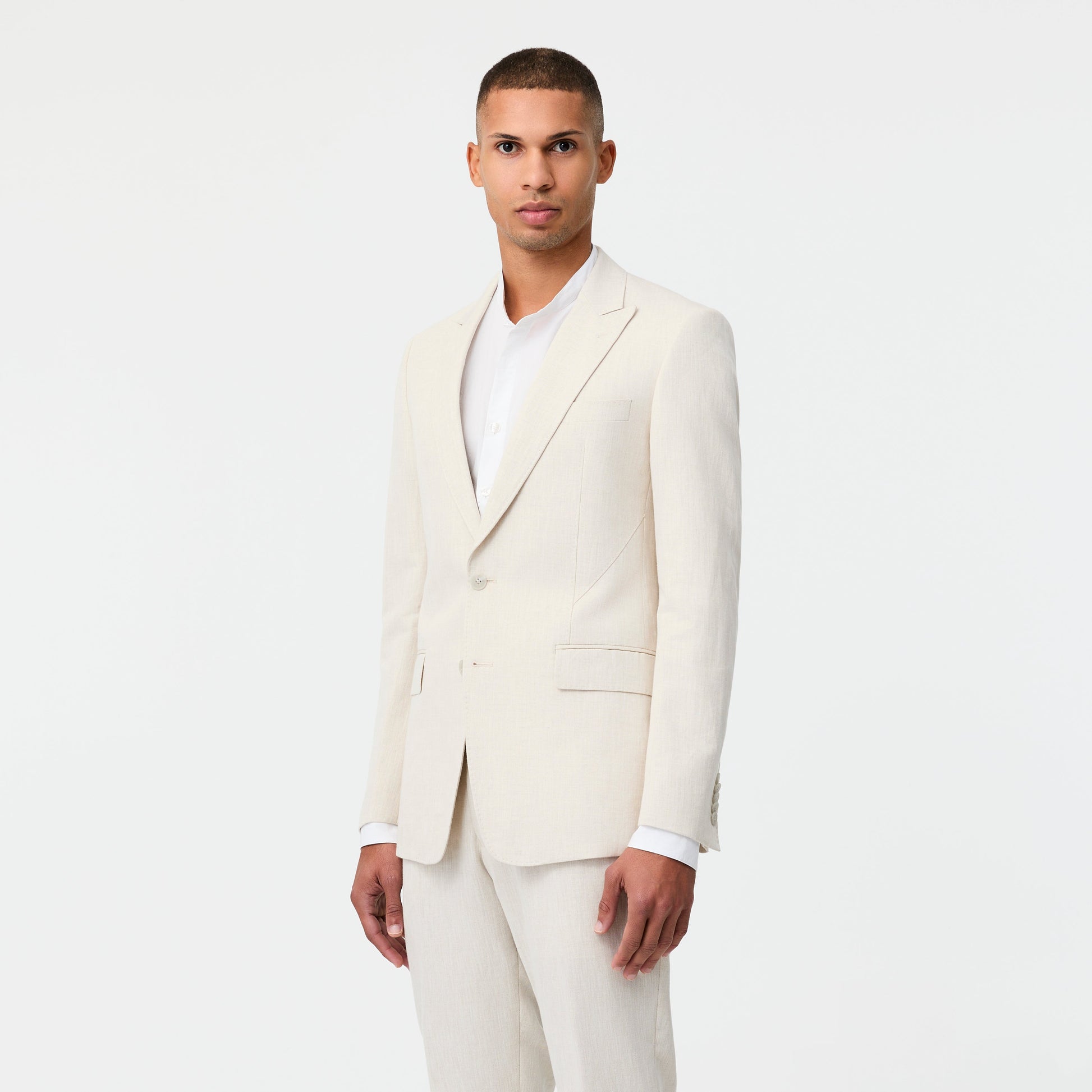 Linen Cotton Sports Coat  Natural