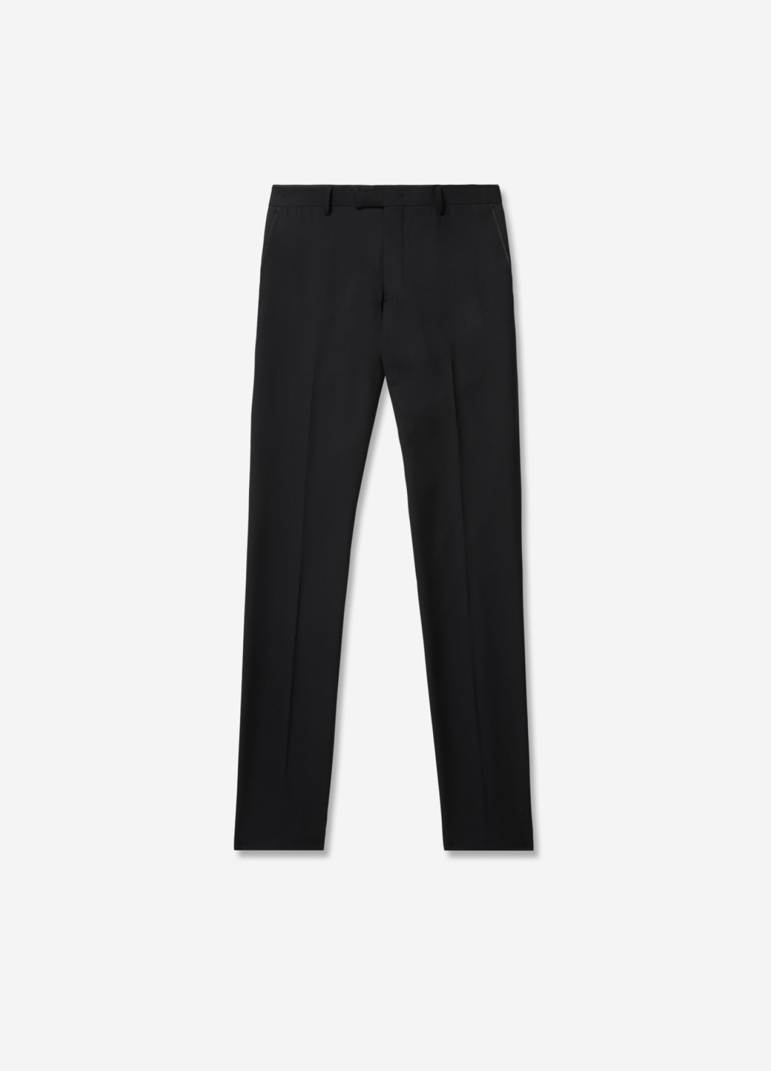 Slim-Fit Pure Wool Evening Pant Black