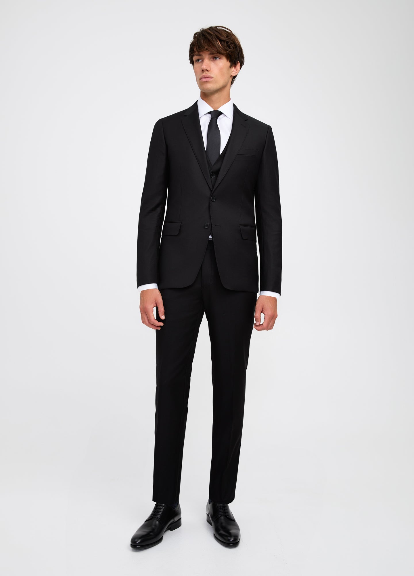 Giacca in twill di lana nera