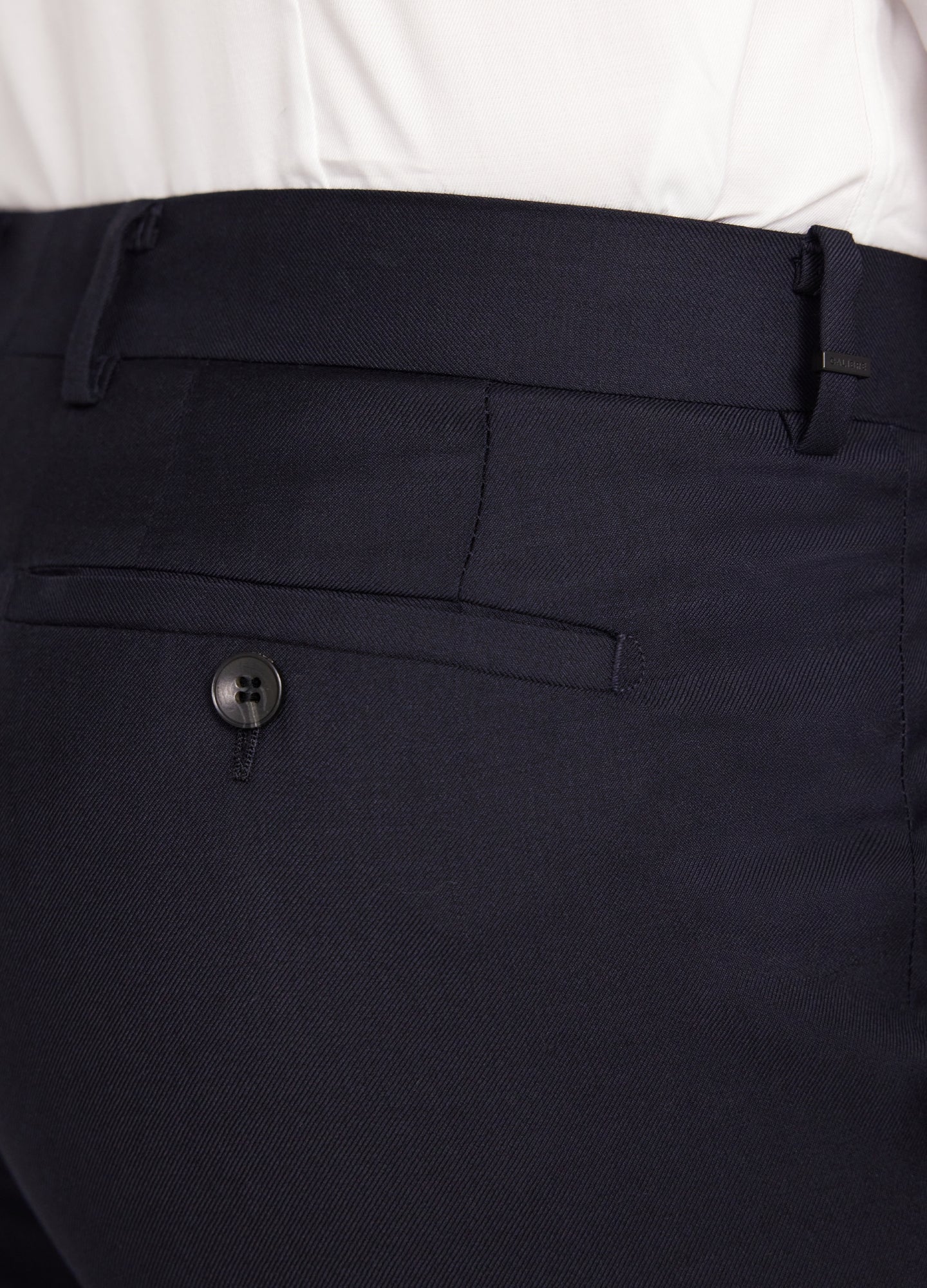 Extra Slim Wool Twill Pants Navy Dark