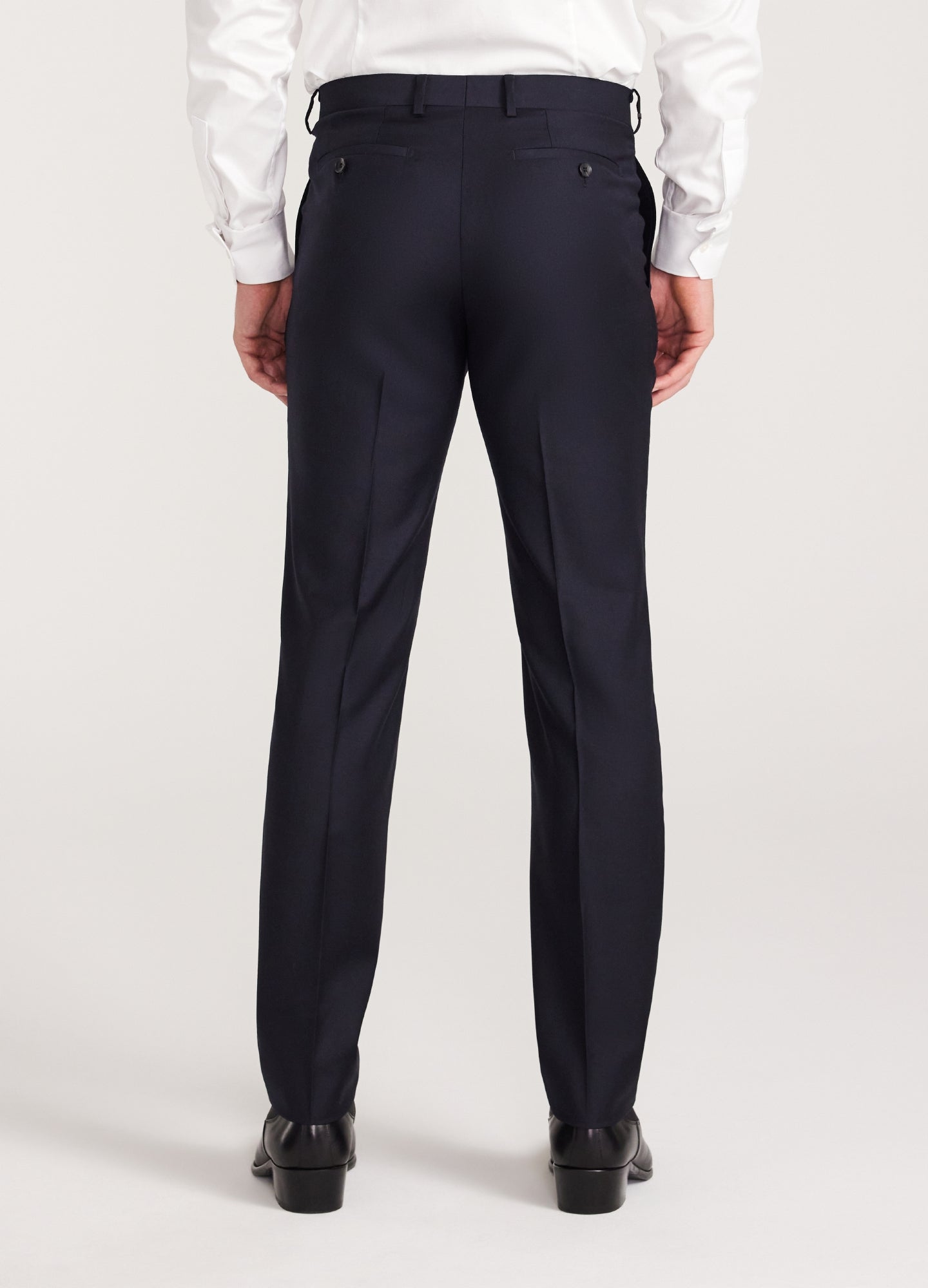 Extra Slim Wool Twill Pants Navy Dark