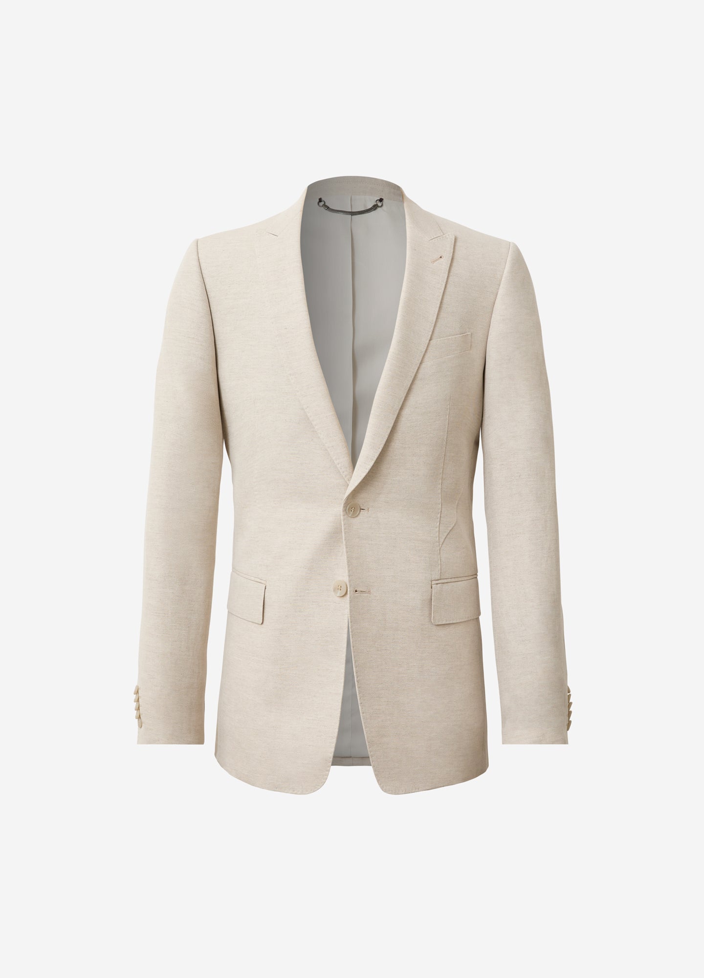 Giacca da abito in twill di lino e cotone naturale