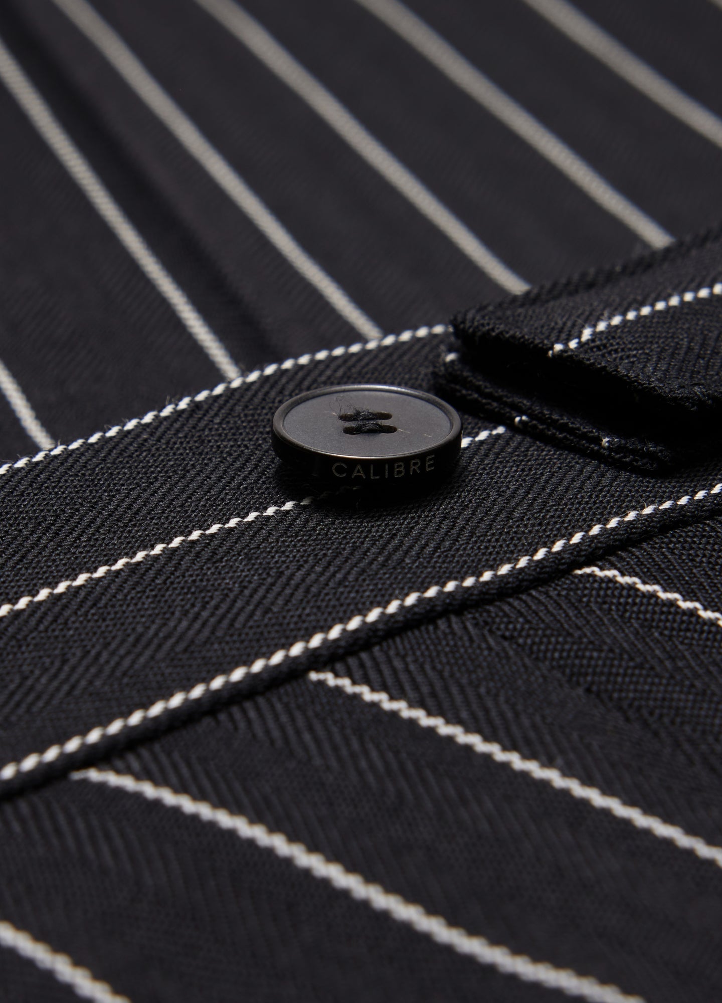 Pinstripe Pants Black
