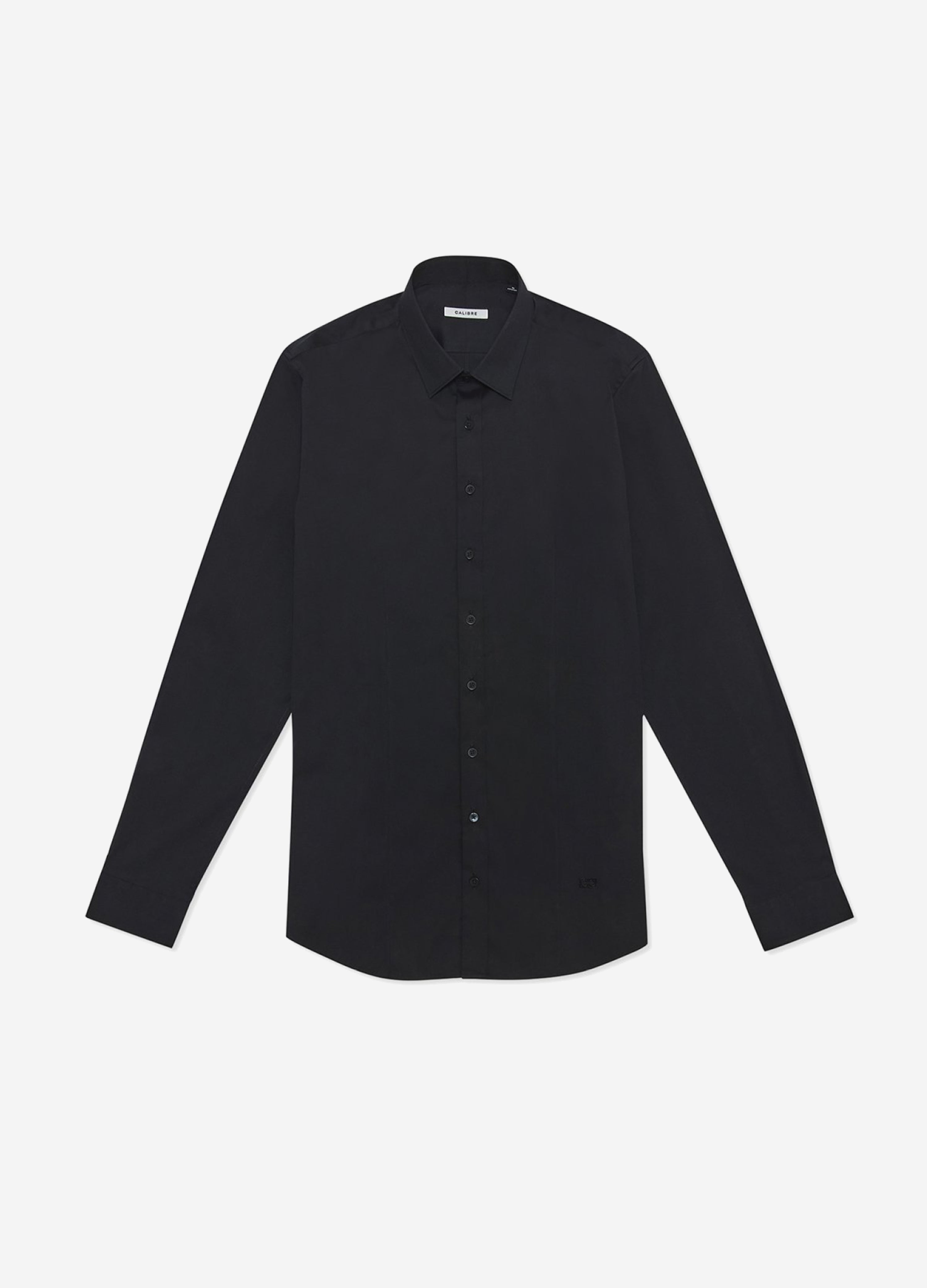 Stretch Cotton Poplin Shirt Black