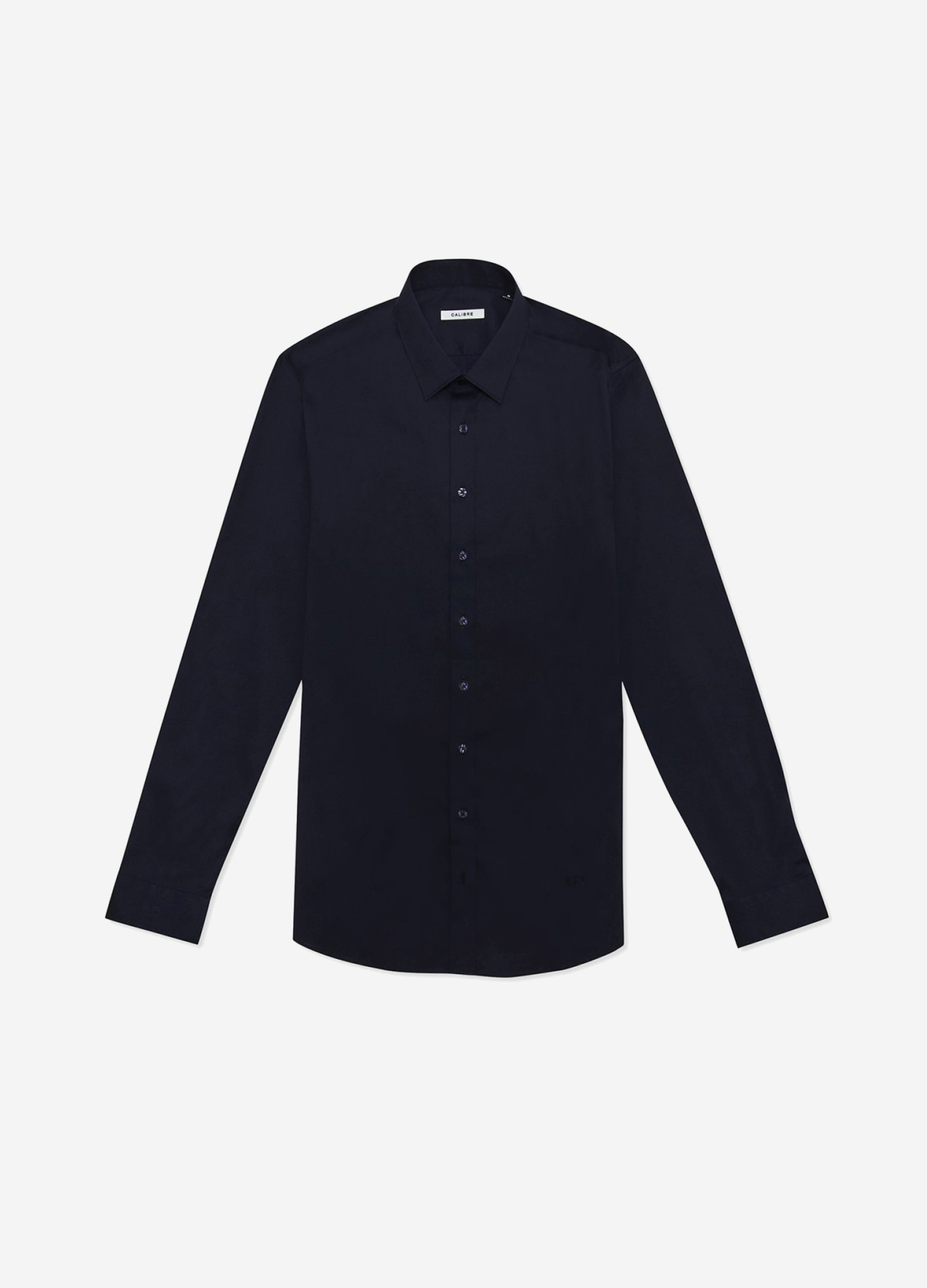 Stretch Cotton Poplin Shirt Navy