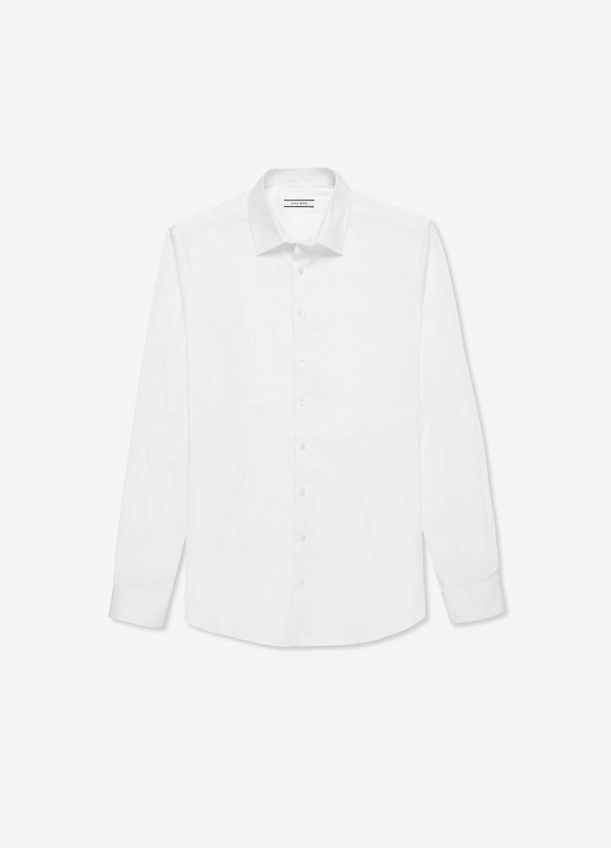 Stretch Cotton Poplin Shirt White
