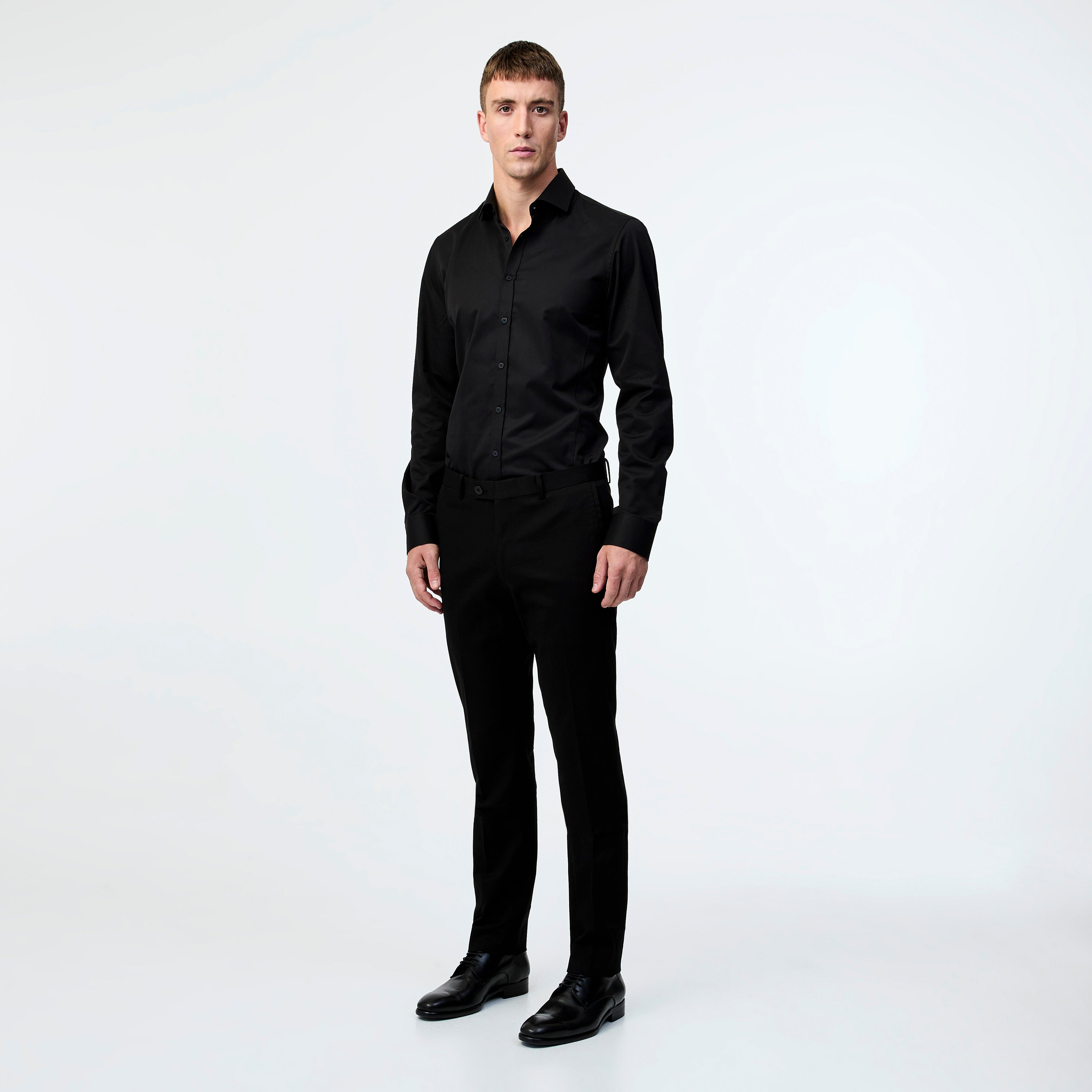 Signature Tailored Twill Shirt Black