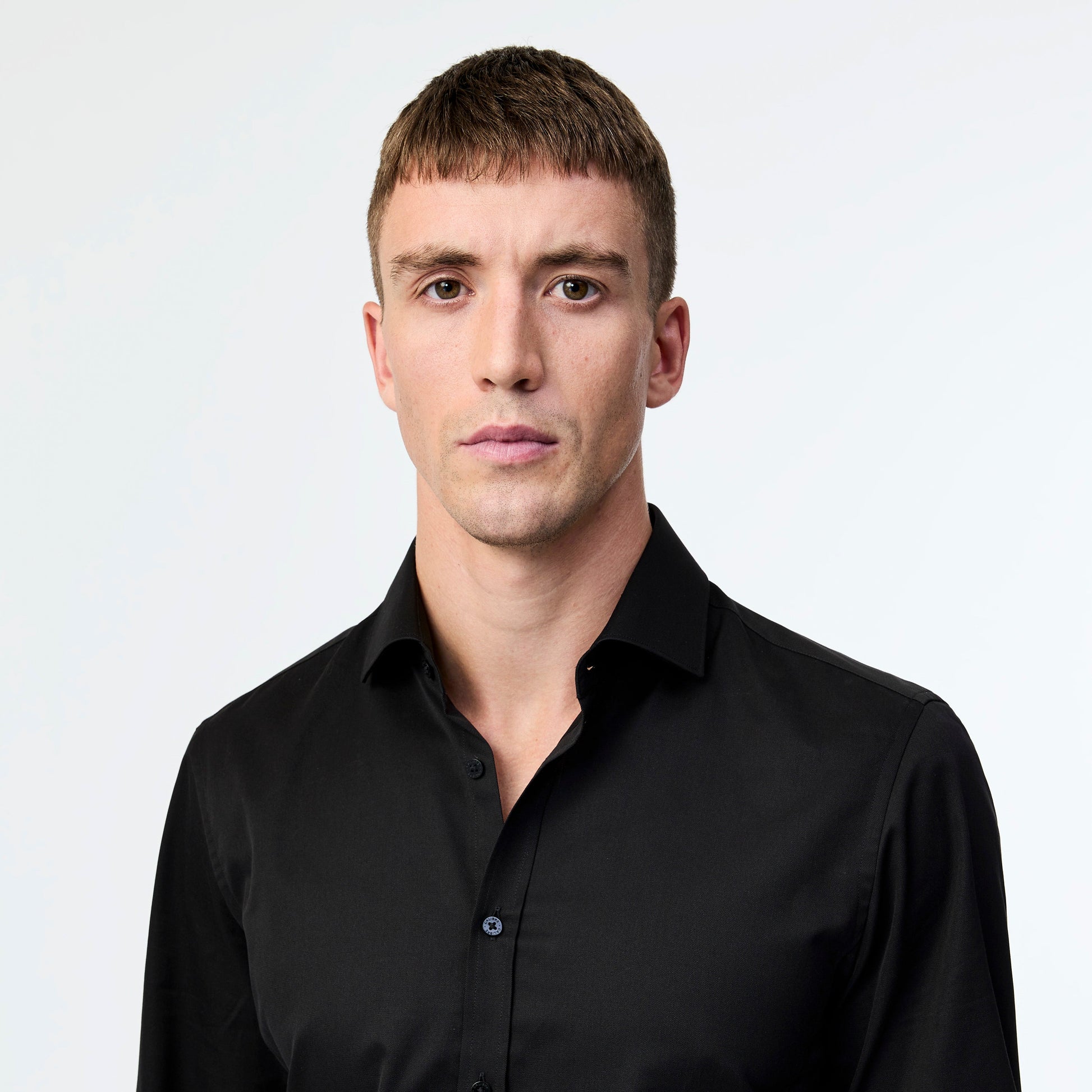 Signature Tailored Twill Shirt Black