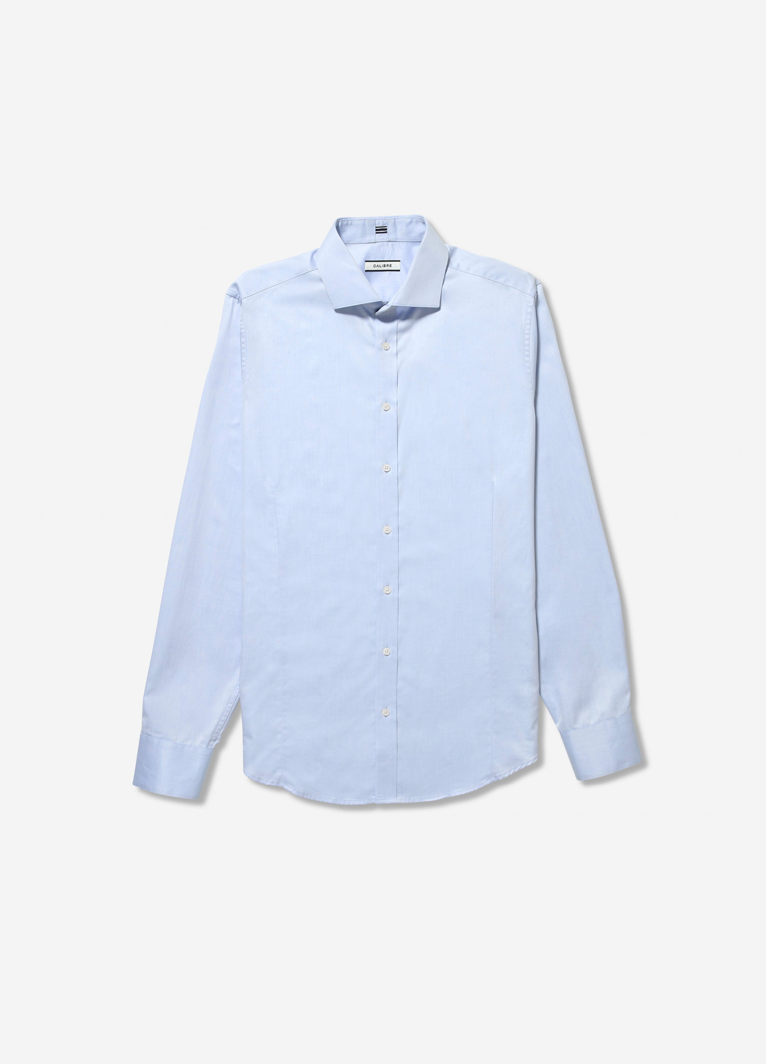 Camicia in twill con vestibilità su misura, blu pallido