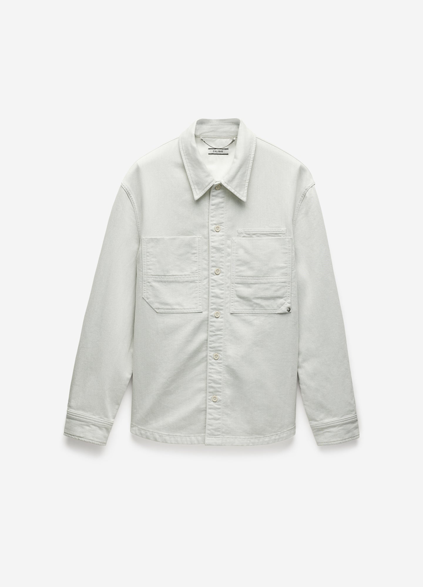Dobby Denim Overshirt Almond