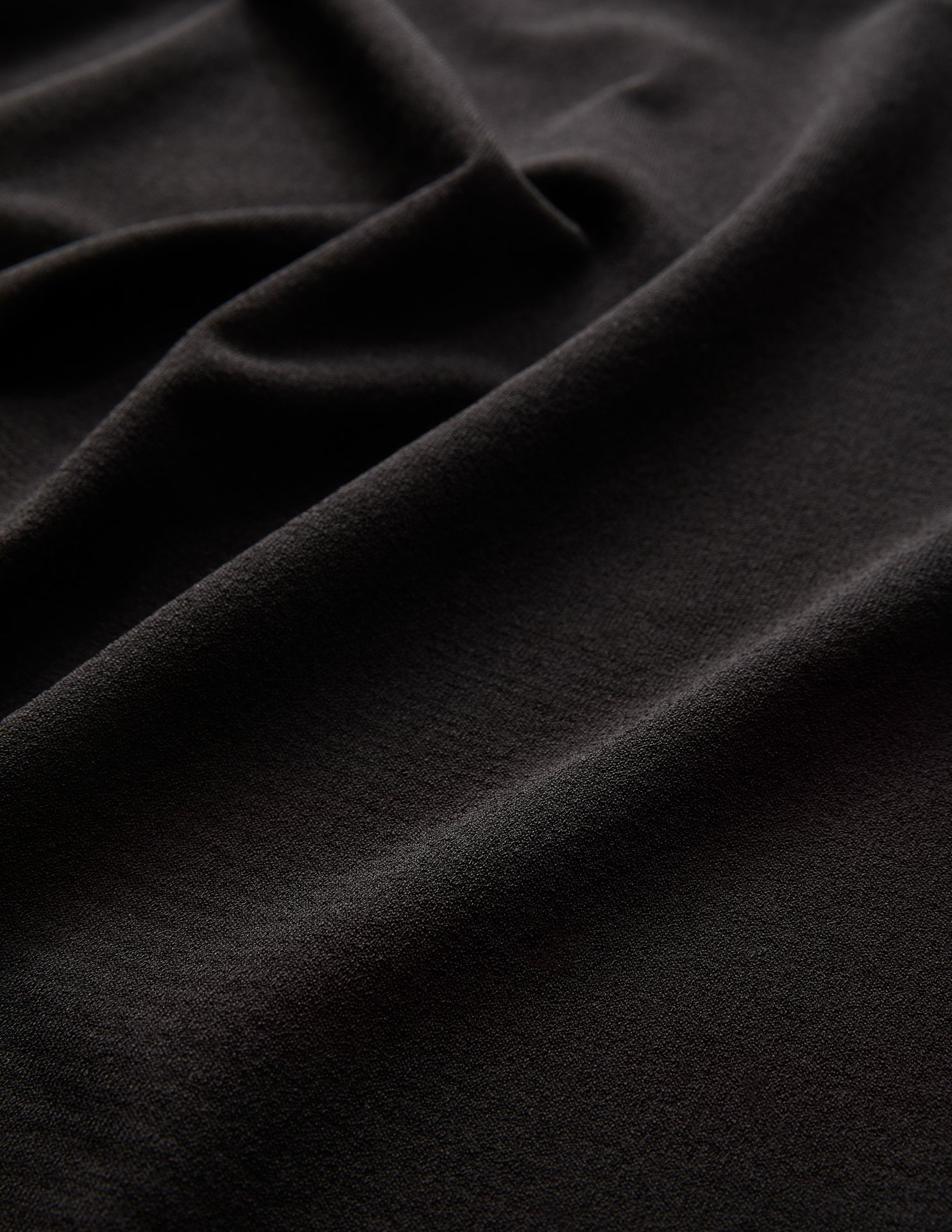 Rib Collar Tech Knit Polo Black