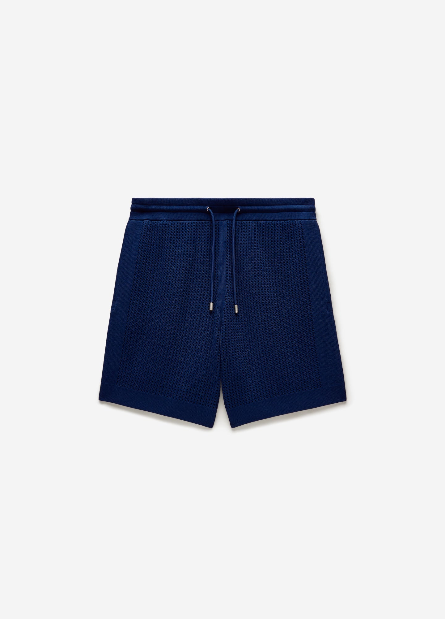 Eyelet Mesh Knit Shorts Delft Blue