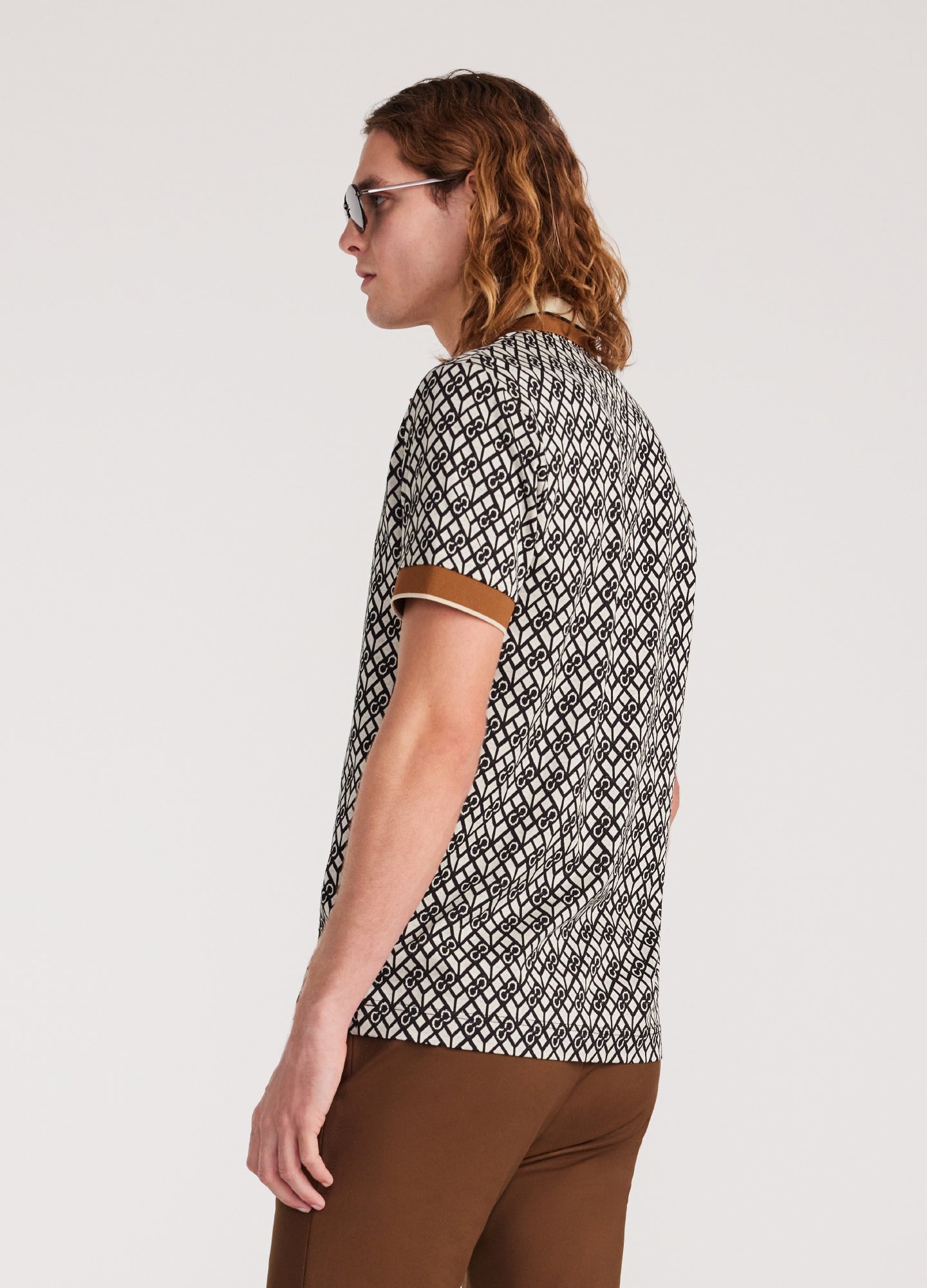 Monogram Jacquard Polo Black