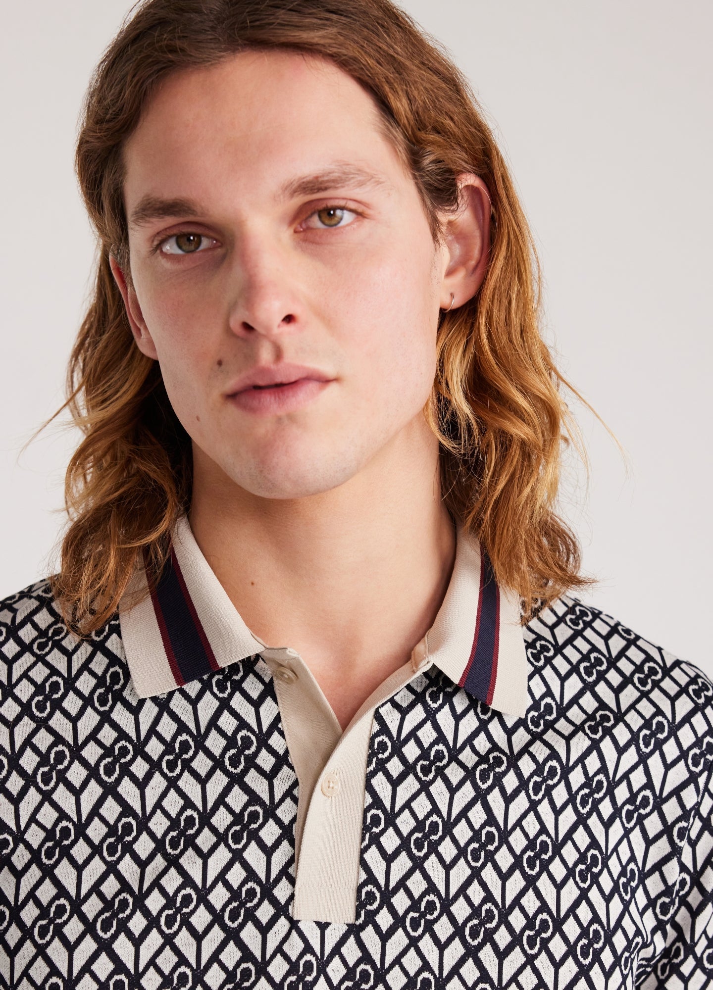 Monogram Jacquard Polo Navy