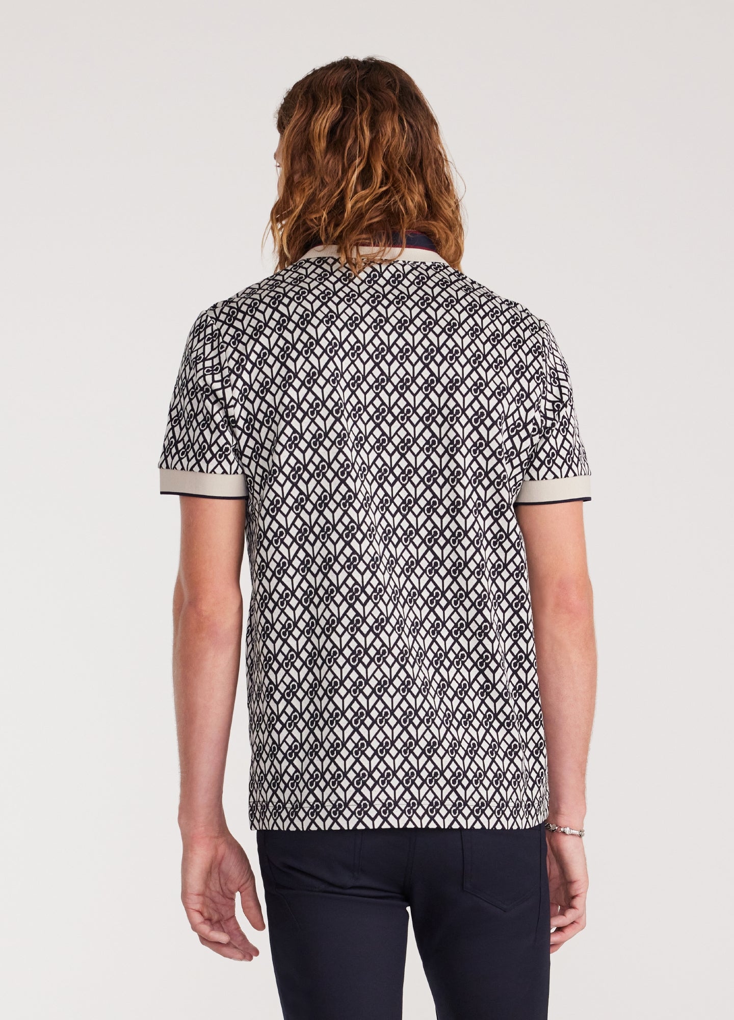 Monogram Jacquard Polo Navy