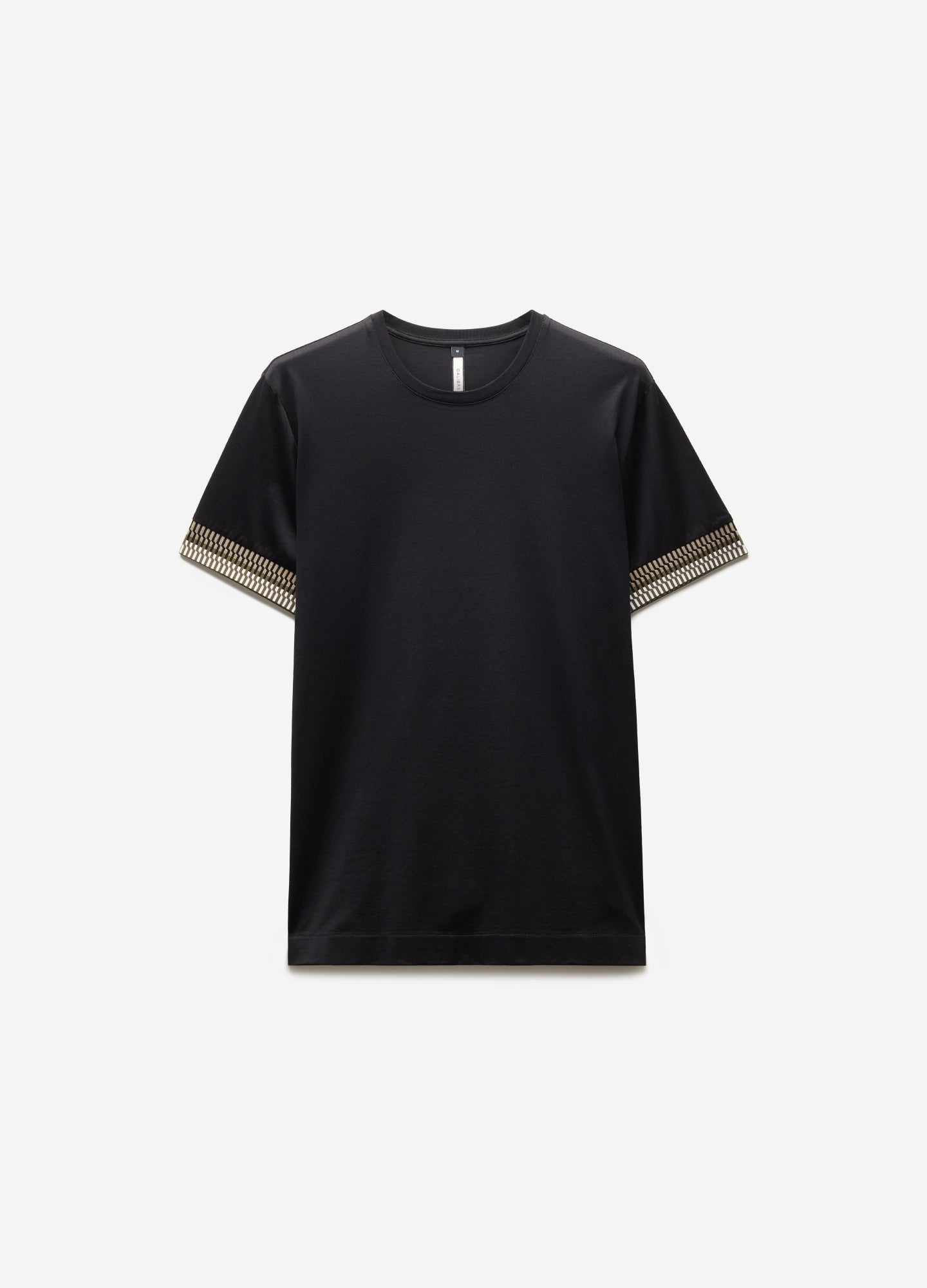Jacquard Cuff T-shirt Black