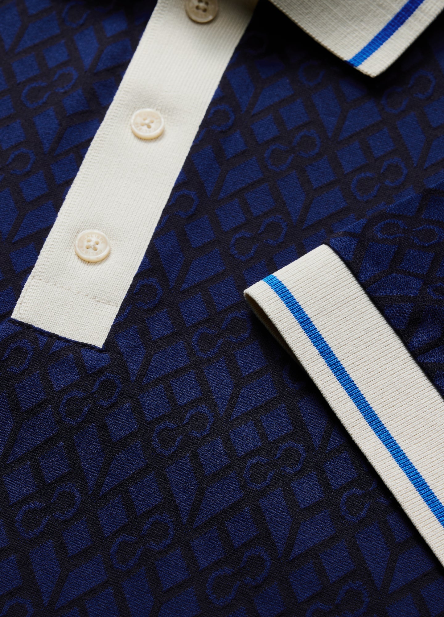 Monogram Jacquard Polo Blue