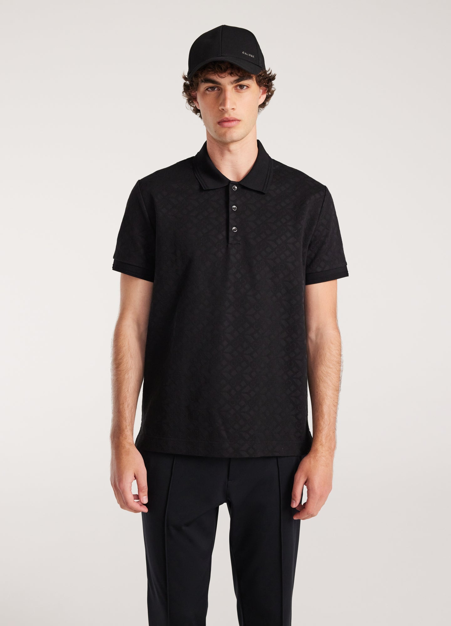 Solid Monogram Polo Black