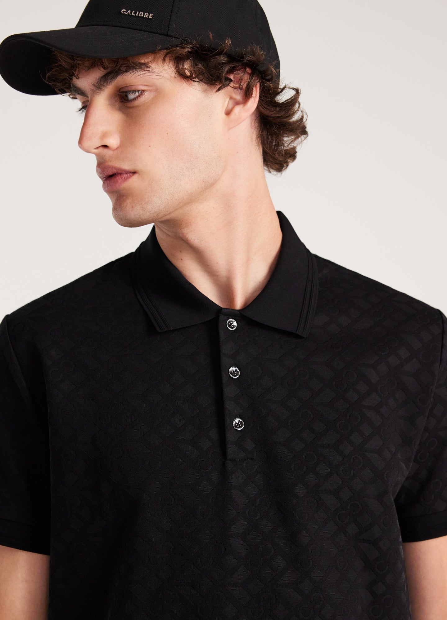 Solid Monogram Polo Black