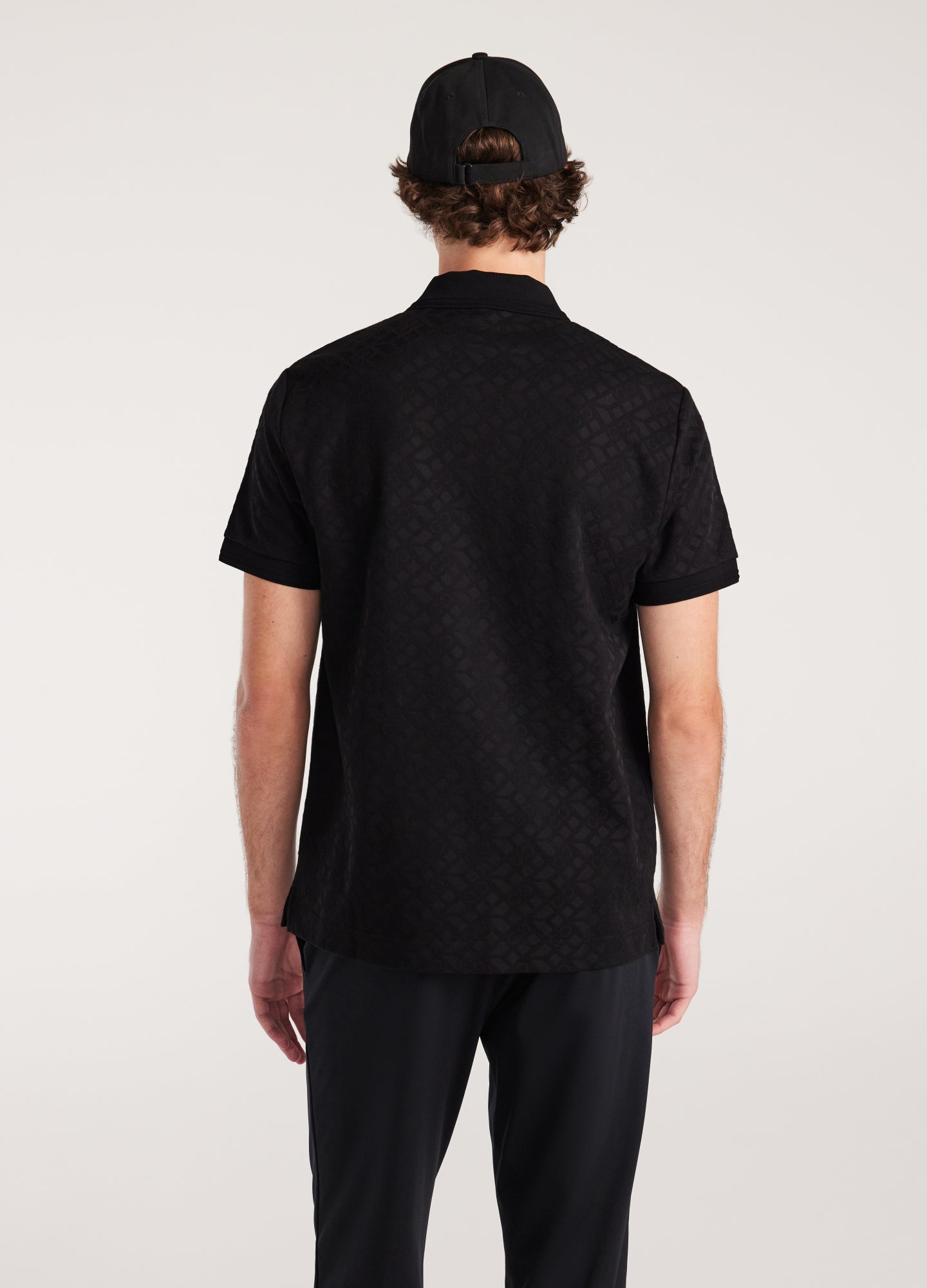 Solid Monogram Polo Black