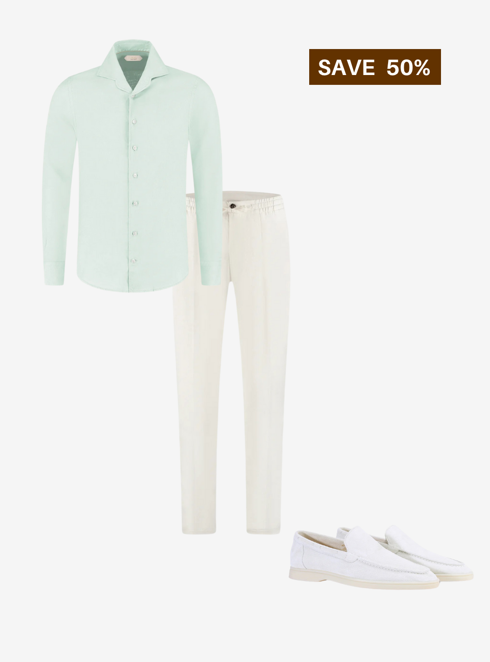 Old Money Official - Completo camicia Seafoam - 3 pezzi