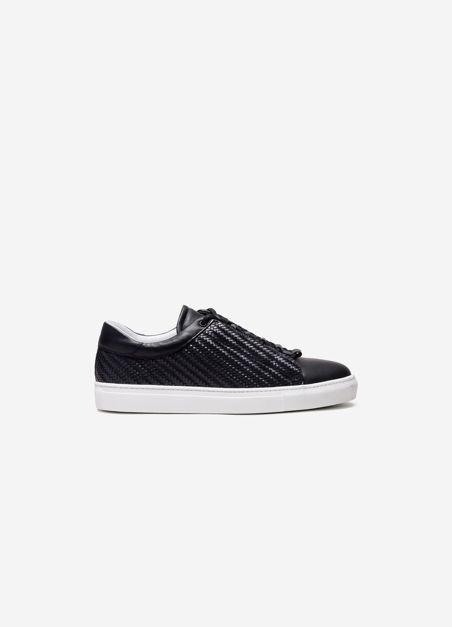 Sneaker nascosta intrecciata nera