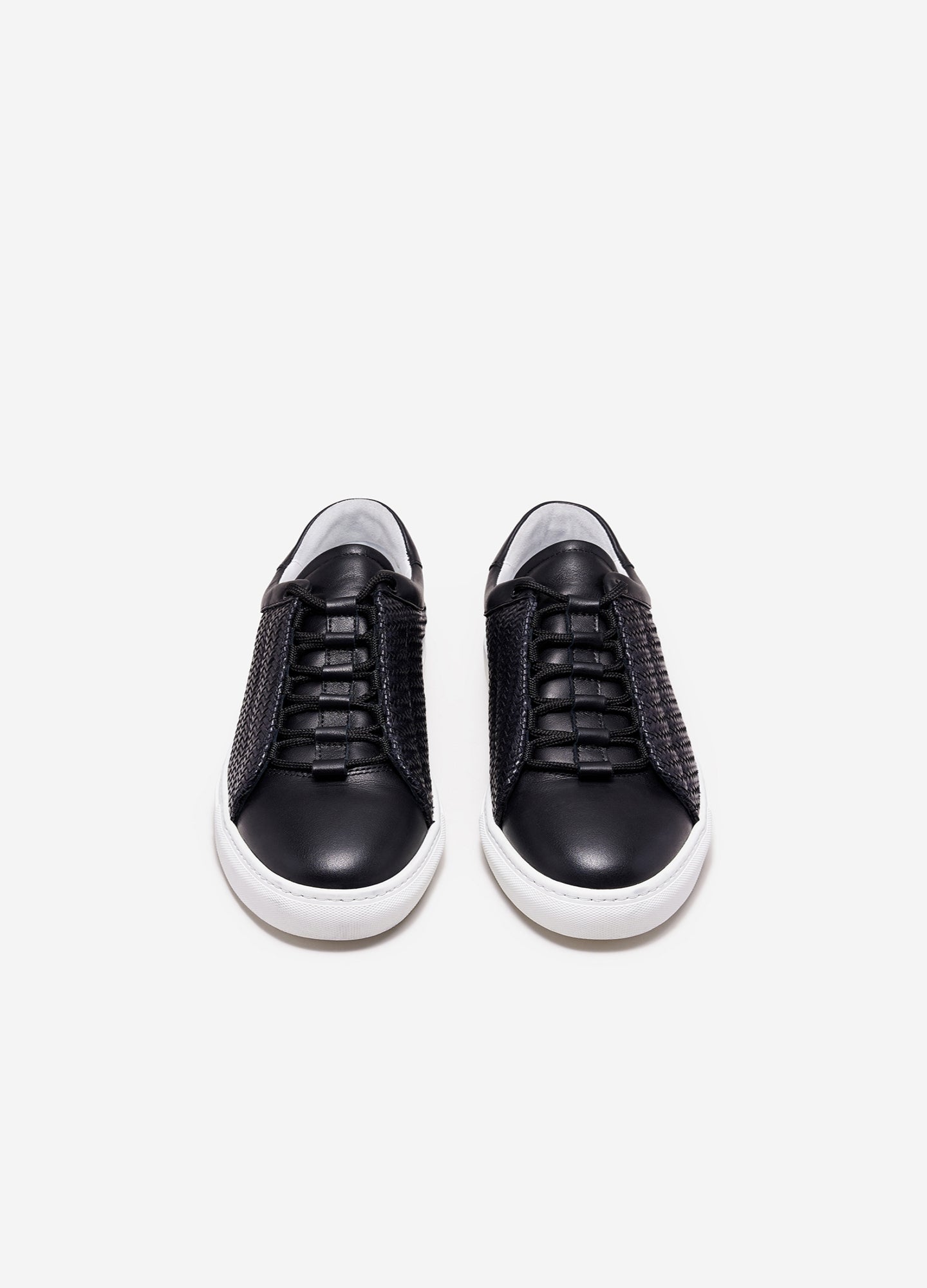 Sneaker nascosta intrecciata nera