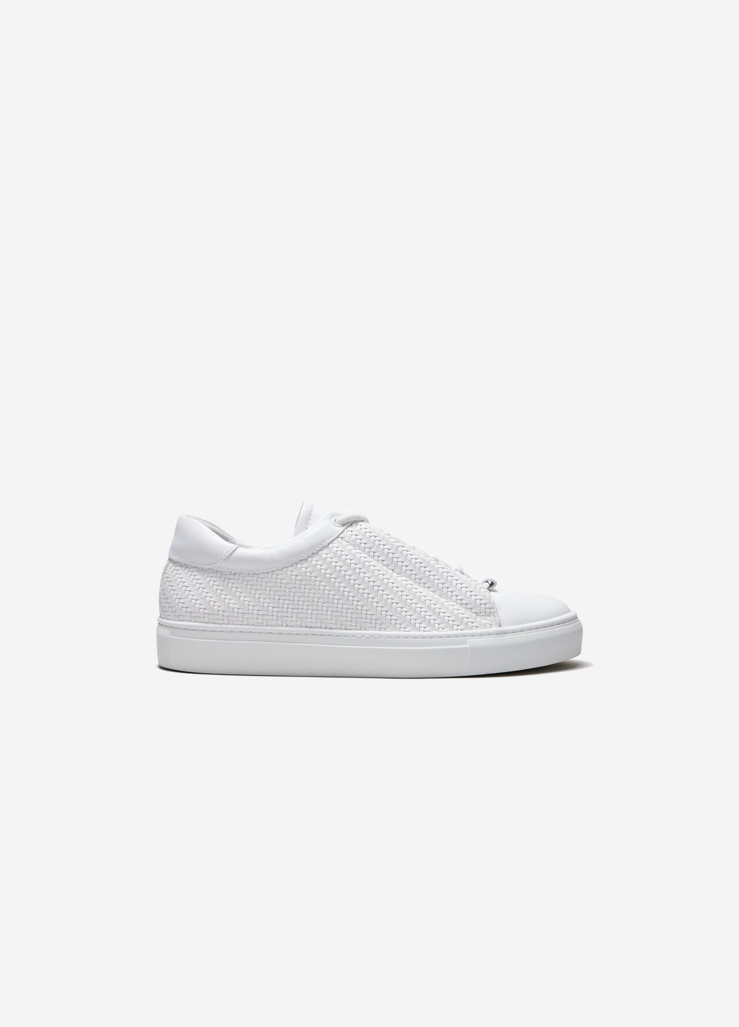 Sneaker nascosta intrecciata bianca