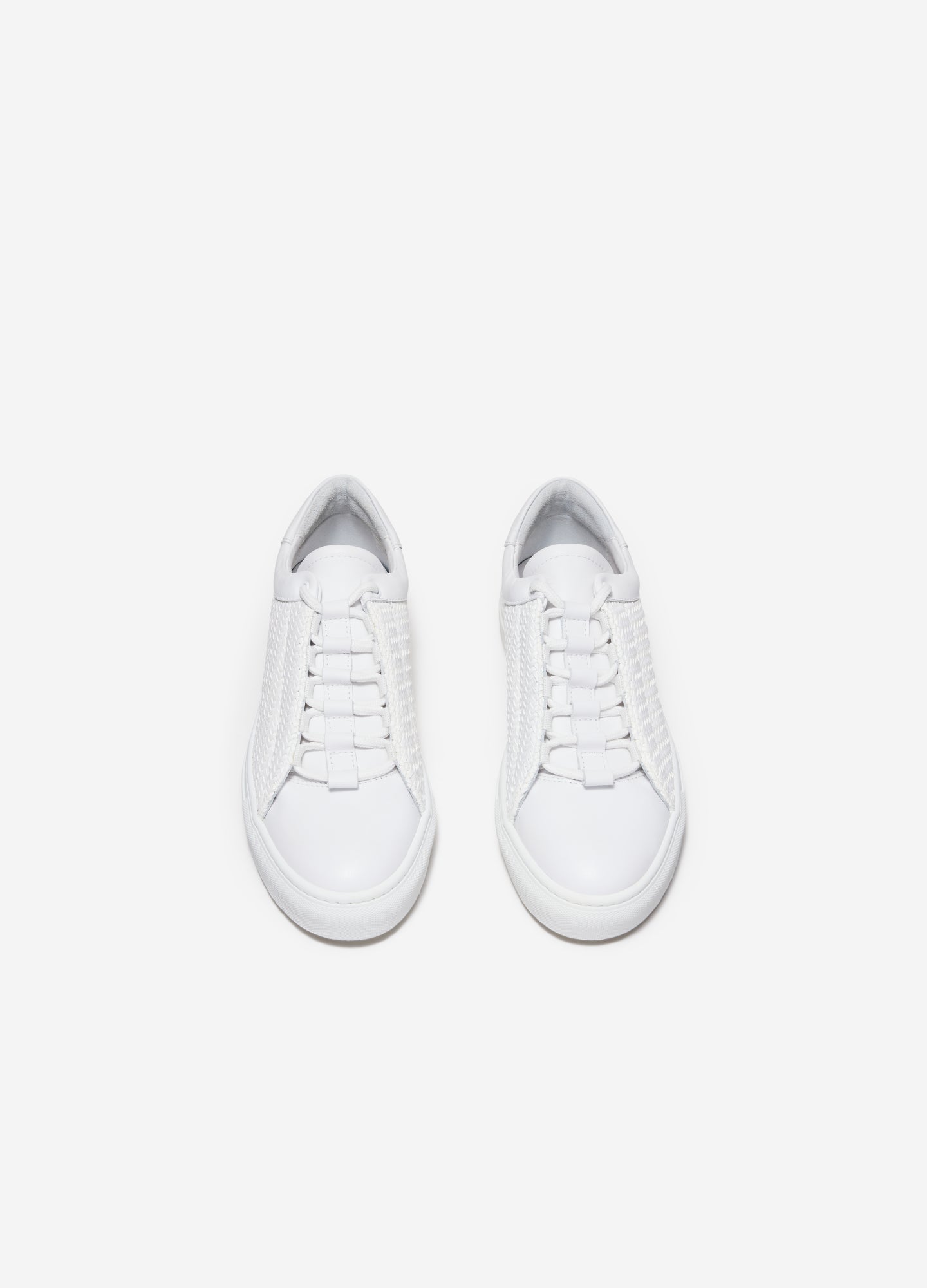 Sneaker nascosta intrecciata bianca
